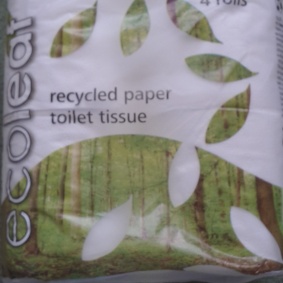 Loo roll wrapped in a compostable plant derived alternative to plastic.